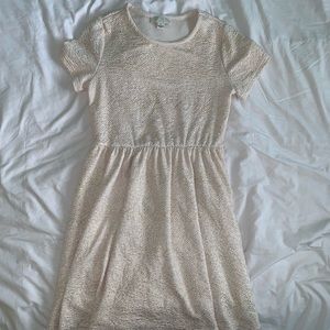 Gold Forever 21+ fit and flare dress
